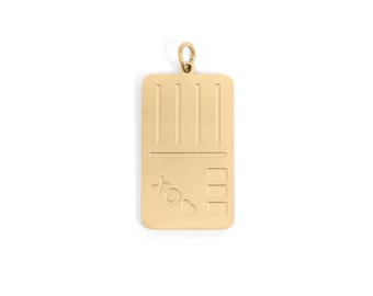 Postcard Charm – Build Your Bestsellers, 18K Gold PVD Stainless Steel and Stainless Steel, DIY Jewelry Supply