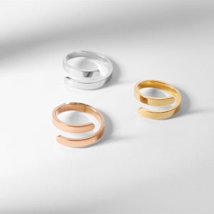 Stainless Steel Blank Engravable 2 Name Wrap Ring