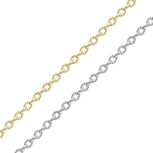 18K Gold Stainless Steel Crimped Oval Chain By The Foot