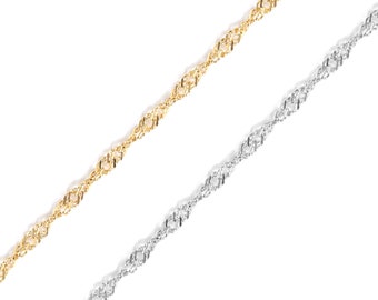 Gold Singapore Kette am Fuß - Langlebiger DIY Schmuck für Maker, Edelstahl, Großhandelskette