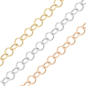 3mm Stainless Steel Circle Cable Chain By The Foot | Non-Tarnish Permanent Jewelry Chains | Bulk Chains for Jewelry Making