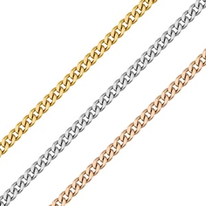 2.5mm Stainless Steel Curb Chain By The Foot | Non-Tarnish Permanent Jewelry Chains | Bulk Chains for Jewelry Making | SPL1005
