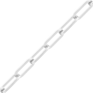 Puede incluir: Una cadena de plata con eslabones ovalados.