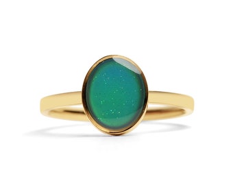 18k Gold PVD Coated Non-Tarnish Mood Ring