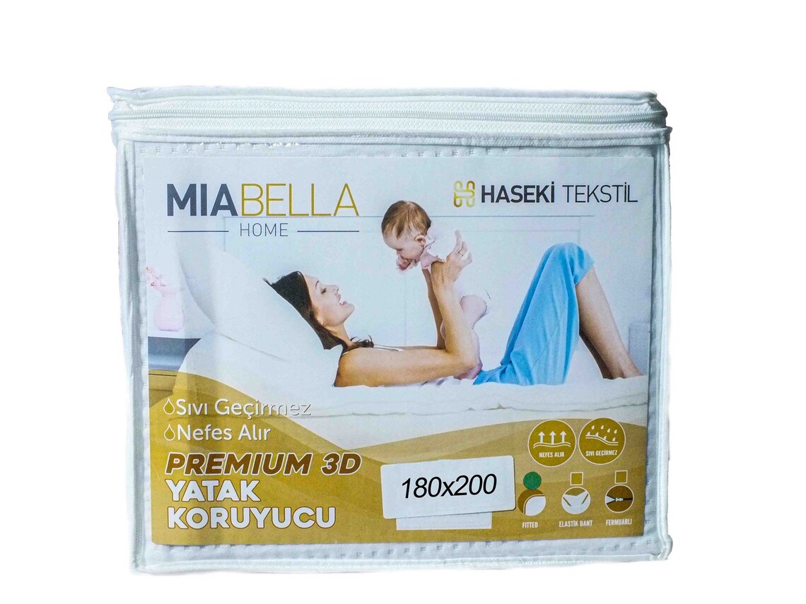 Miabella Home 180x200 Fitted 3D Yatak Koruyucu Alez Etsy