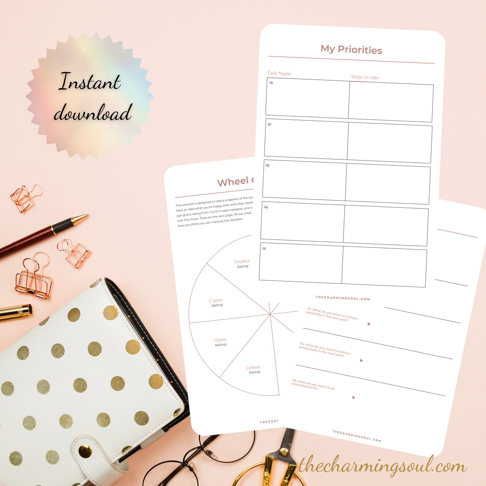 Manifestation planner Wellness planner manifesting planner Etsy