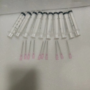 10mlプラスチック再利用可能注射器+ニードルチップ詰め替えインクオイルカートリッジツール用10個