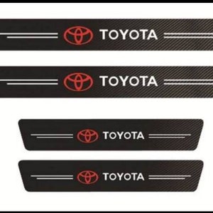 For Toyota Car Door Plate Sill Scuff Cover Anti Scratch Decal Sticker Protector 4pcs