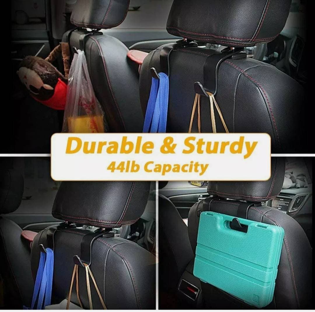 Ganci Per Sedile Auto URAQT - 2 Pezzi In Pelle Per Organizzare Borse E Oggetti In Macchina - Foto 4