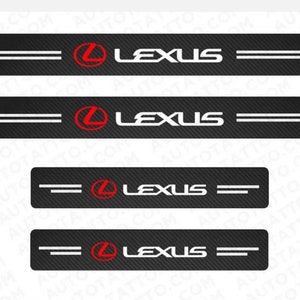 For Lexus Car Door Plate Sill Scuff Cover Anti Scratch Decal Sticker Protector 4pcs