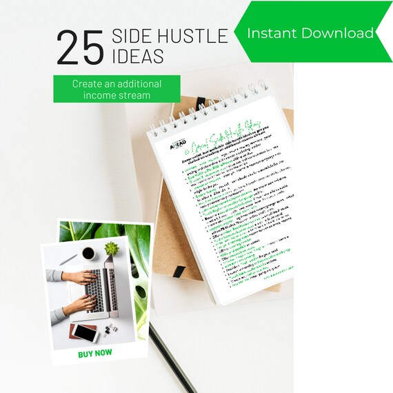 25 Great Side Hustle Ideas PDF Printable Instant Download | Etsy