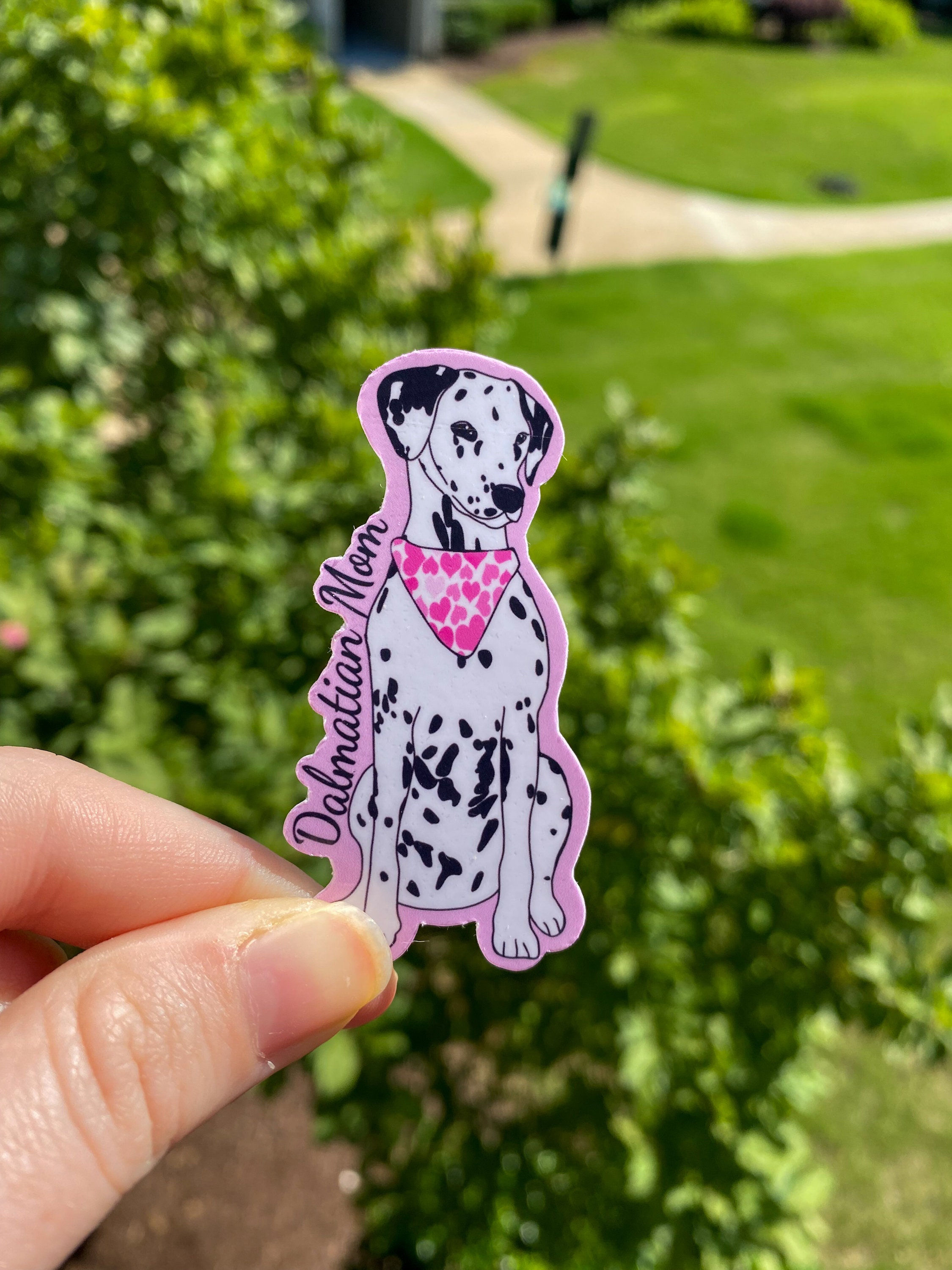 Dalmatian Mom Stickers Laminated Dalmatian Dog Mom Stickers Etsy