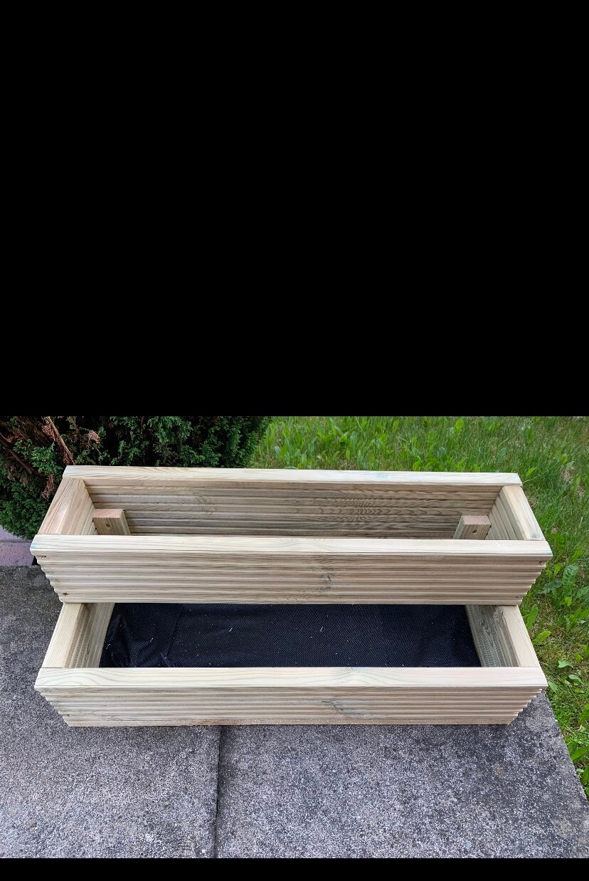 Cubierta de dos niveles. Patio hecho a mano Plantador Jardín | Etsy