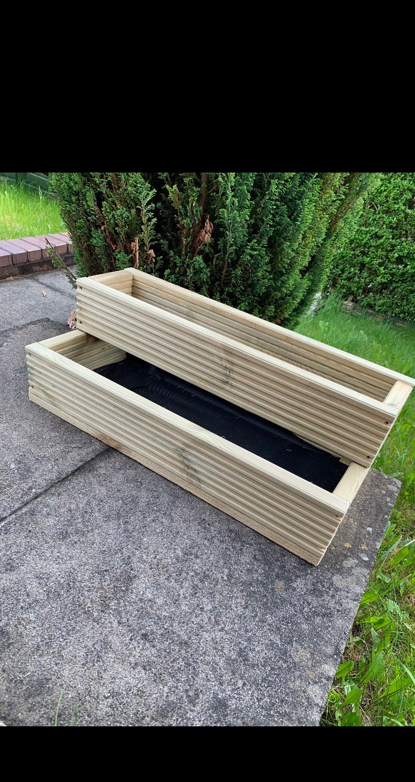 Cubierta de dos niveles. Patio hecho a mano Plantador Jardín | Etsy