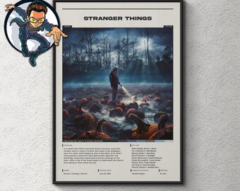 Stranger Thing's Poster | Millie Bobby Brown | Minimalist | TV Series  | Vintage Style | Retro Art Print | Wall Decor | Custom Poster | Gift