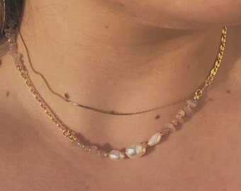 Rose Bud NECKLACE Rose Quartz 