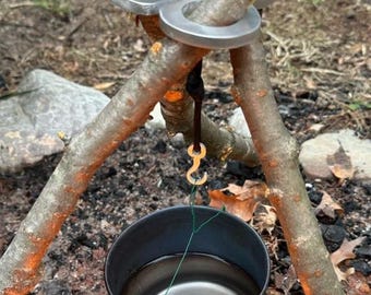 KickStand - Instant Camp Tripod (Infinite Hook Height Adjustment And Weighs Just 2.20 Oz)