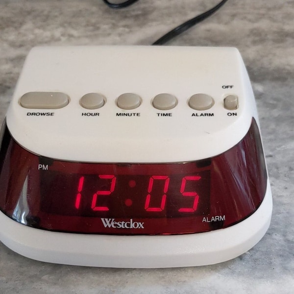 Vintage LED Desk Top Alarm Clock by Westclox