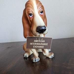 Vintage Breyer Plastic Jolly Cholly Basset Hound Advertising Producy Display American Interinsurance Company image 1