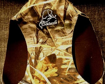 Vtg Dokken's Camouflage Neoprene Dog Hunting Vest Medium Size (25-40 lb dog)
