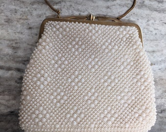 Vintage beaded clutch handbag