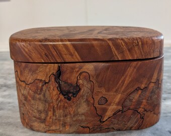 Vtg  Small Wooden Burl Box