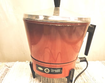 Vintage West Bend Automatic Corn Popper Red Retro 1970s Kitchen Decor  Tested and Working