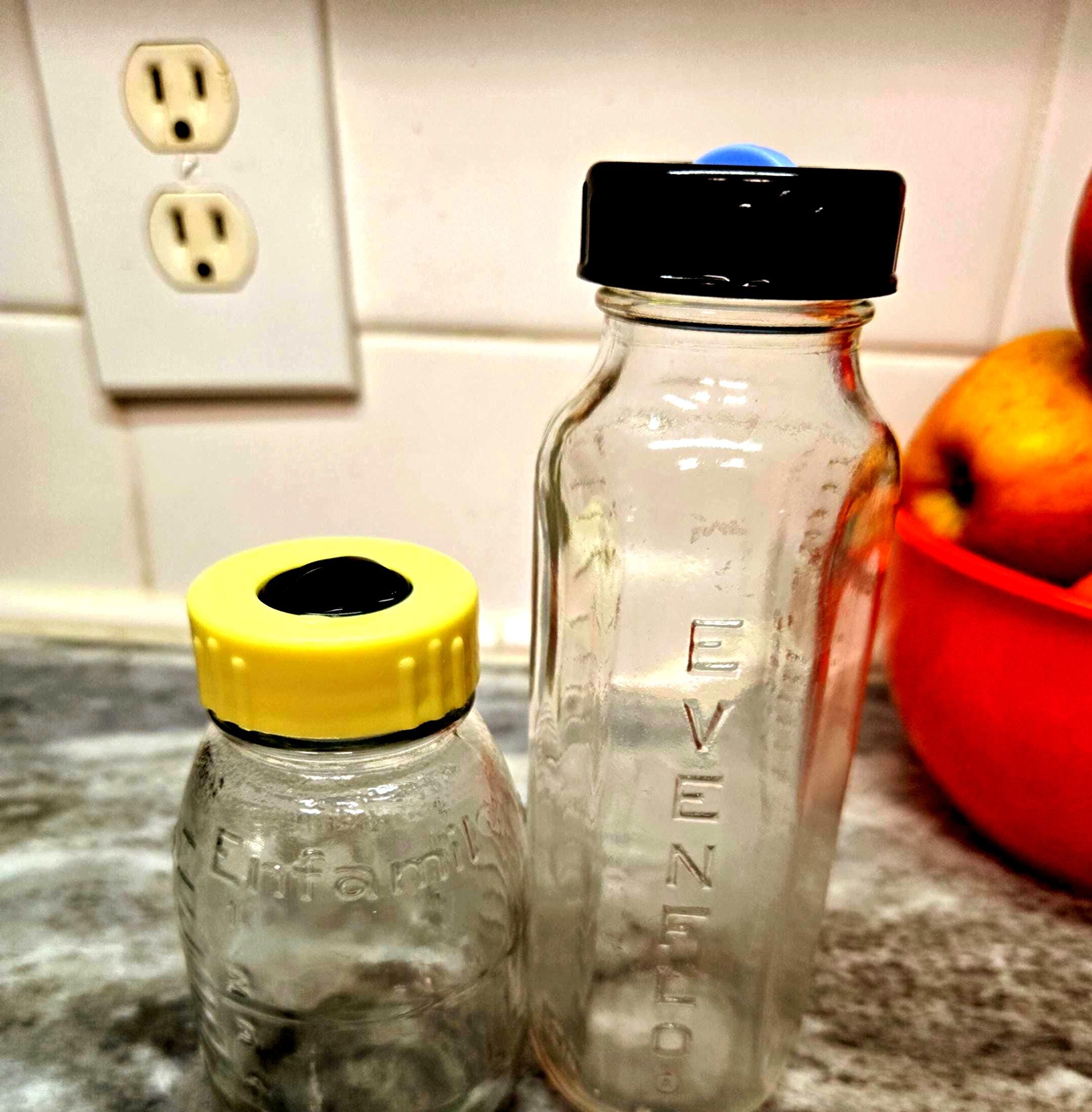 Vintage Pair of Glass Baby Bottles Enfamil Evenflo - Etsy