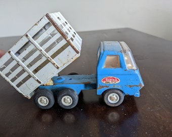 Vintage Tonka Truck with Dumping Bed and Livestock Rack