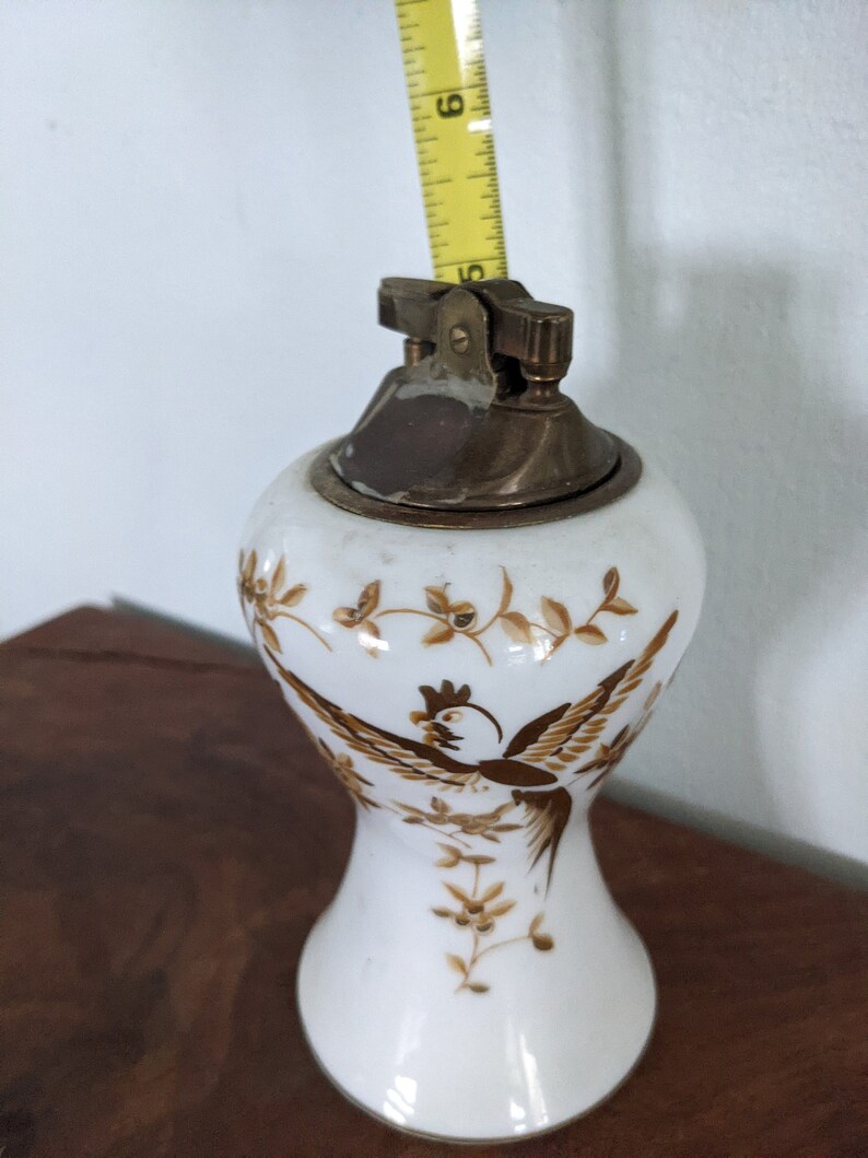 Vintage Ceramic Table Top Cigar or Cigarette Lighter Rooster Etsy