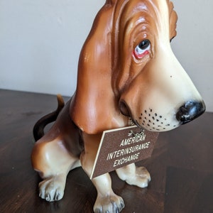 Vintage Breyer Plastic Jolly Cholly Basset Hound Advertising Producy Display American Interinsurance Company image 3