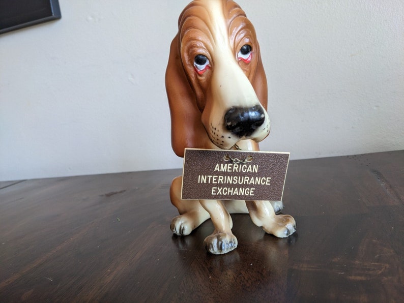 Vintage Breyer Plastic Jolly Cholly Basset Hound Advertising Producy Display American Interinsurance Company image 1