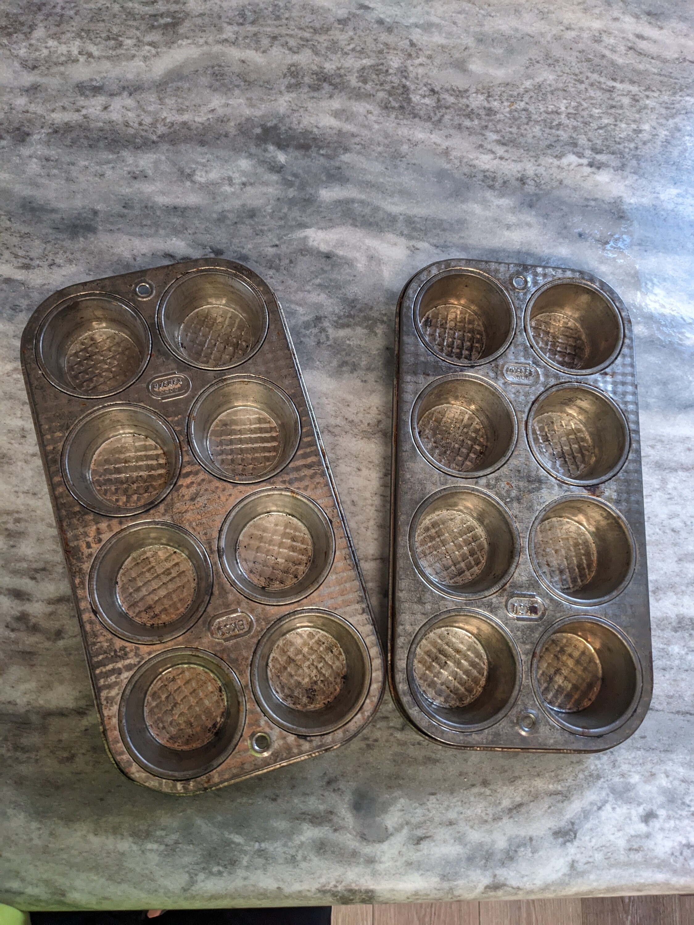 Vintage Set of Two Mini Cupcake Muffin Tins by Ecko