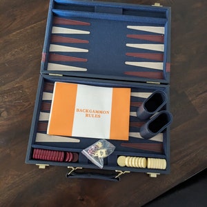 Vintage Folding Adult Backgammon Travel Set