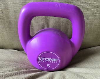 Five Pound  " Tone " Fitness Vinyl Kettlebell Workout Weight
