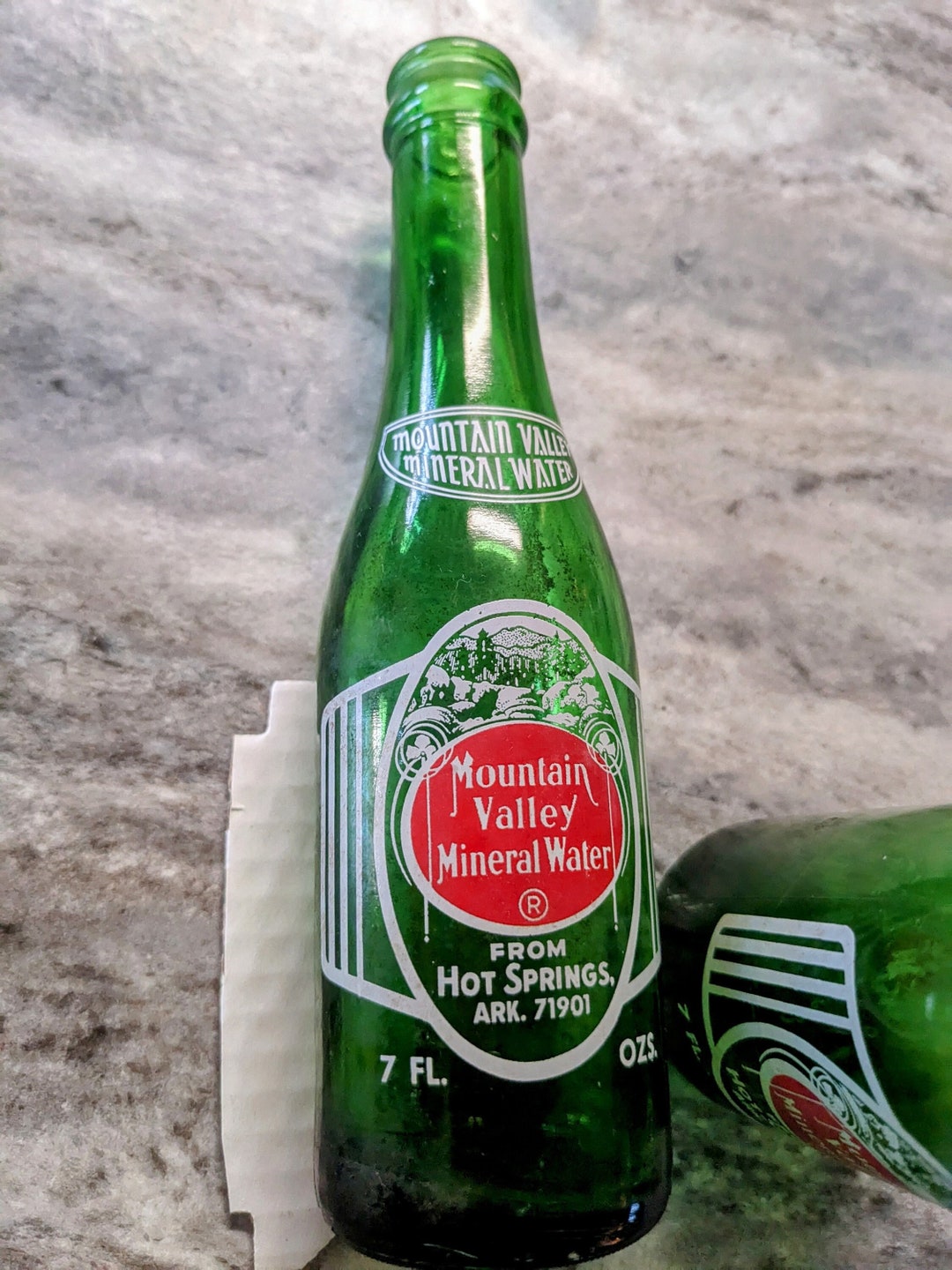 Vintage Mountain Valley Mineral Water Bottle From Hot Springs Ark