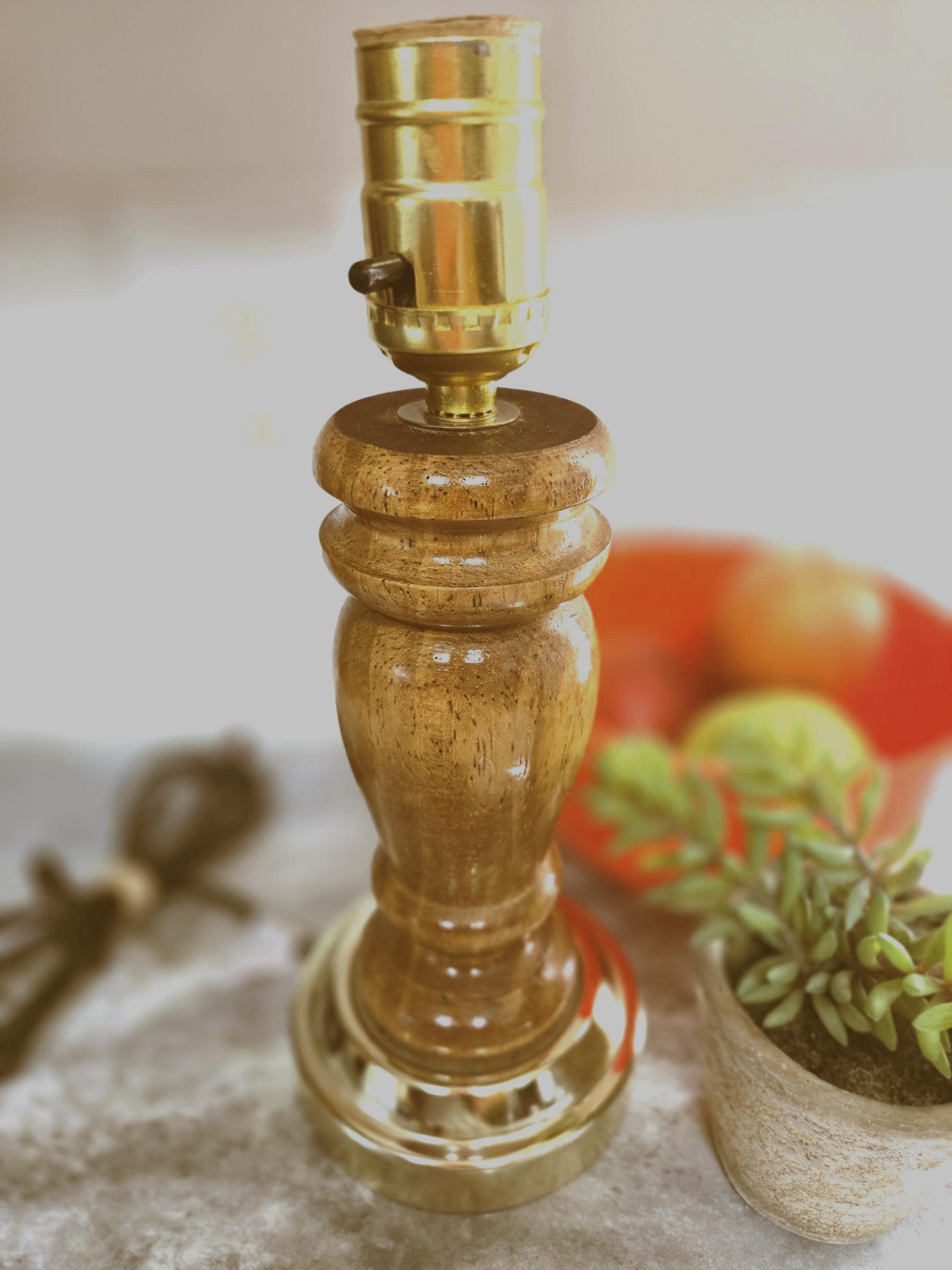 50s Wood Lamp - Etsy