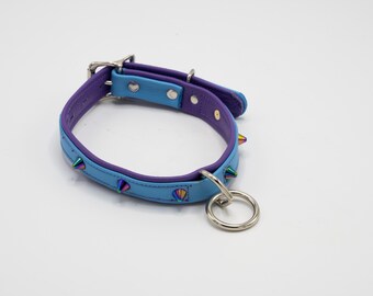 Linked Rings Leather BDSM Collar