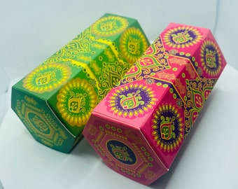 Green Pink Dholki Dhol Favour Boxes, Mendhi Dhol Wedding Favours, Asian/Desi Theme Party Decor