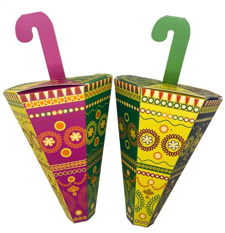 Mendhi Umbrella Dholki Sangeet wedding Favours Candy Boxes Sweets Gifts For Guest Multicoloured