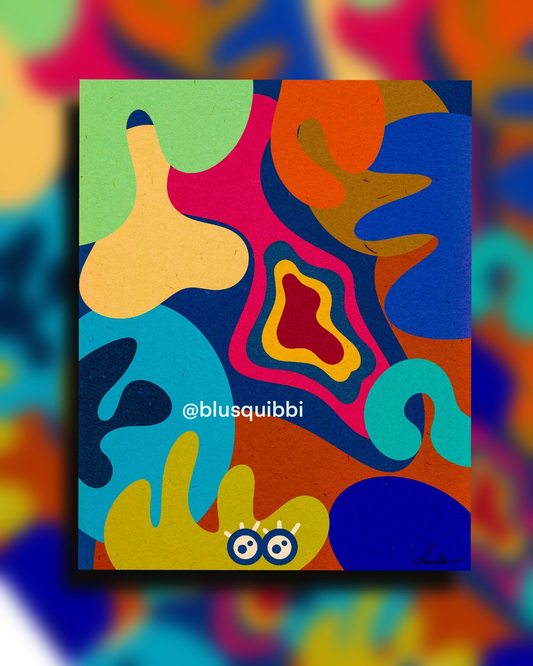 Eclectic Abstract Digital Art Print - 16x20