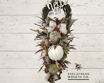 XXL Fall Swag, Pumpkin Front Door, Fall Wreath, Autumn Swag, Hello Fall Sign, Thanksgiving Swag