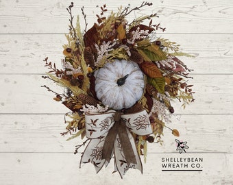 Fall Wreath for Front Door, Autumn Front Door, Autumn Wreath, Traditional Fall Decor, Fall Front Porch