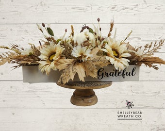 Fall Centerpiece, Autumn Tabletop, Fall Pumpkin Decor, Thanksgiving Table Decor, Creme Fall Decor for Kitchen, Front Porch Fall Decor