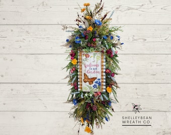 XXL Spring Swag, Spring Front Door, Front Porch Decor, Spring Swag, Summer Swag, Floral Swag