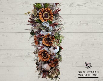 XL Fall Swag, Fall Front Door, Autumn Swag, Pumpkin Decor, Front Door Swag ,Autumn Decor