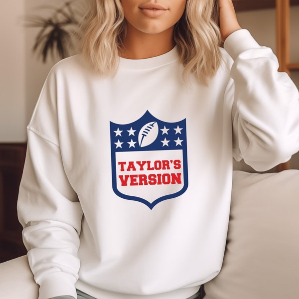 Taylor's Version Football Sweatshirt, TS Football Sweat, NFL Tay's Version, Swift Merch, Football Sunday, Football Swift, Taylor Sweatshirt