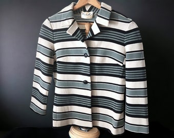 MC Wool Striped BUTTE KNIT Jacket, Size S - Cute & Funky!