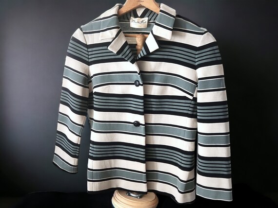 MC Wool Striped BUTTE KNIT Jacket, Size S - Cute … - image 1