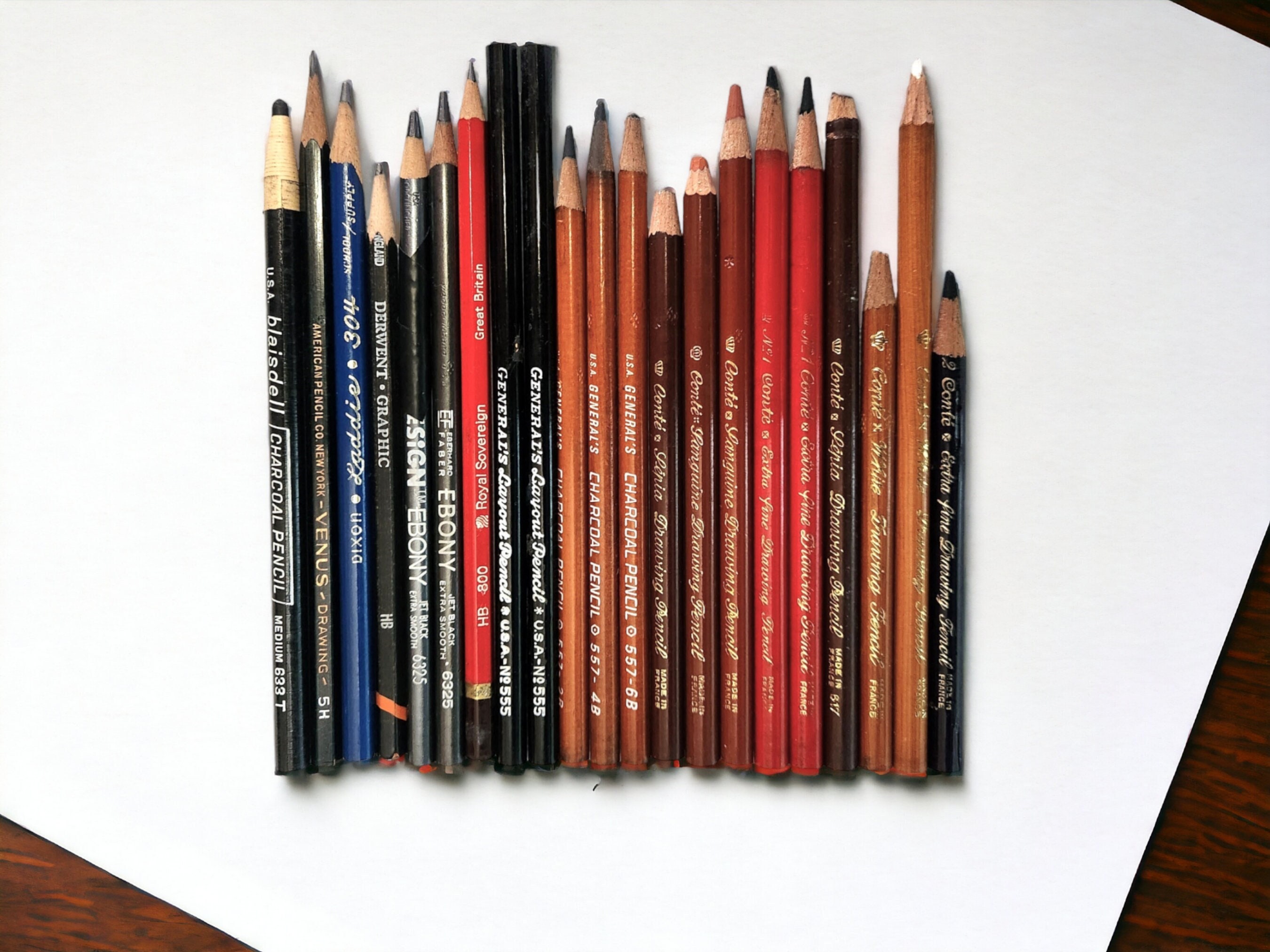 Vintage 60s Whitman Charcoal Pencils, Set Of4 Artist Pencils, Made in USA 